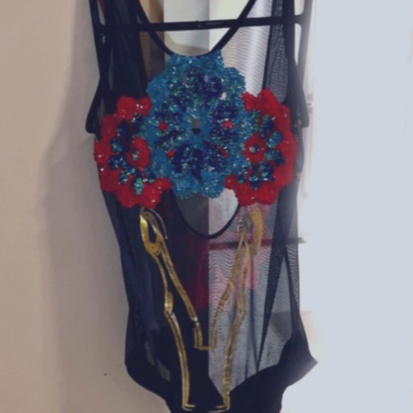 ATAVARIA Other - ATAVARIA - swimsuit - Embelisshed and mesh front.  size small  New No Tag